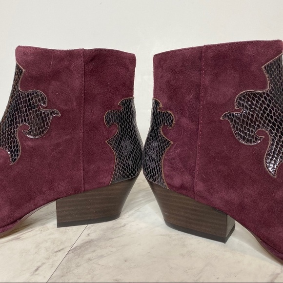 New! Louise Et Cie Zenobie Western Plum Bootie 6.5 - Picture 7 of 12